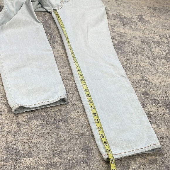New Alexander McQueen High Rise Rigid Denim Light Wash Mom Jeans Long Sz 30 - Picture 8 of 15